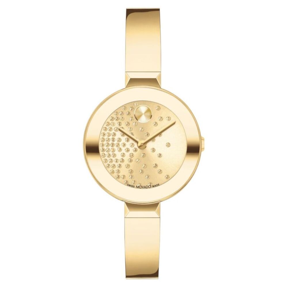Movado Women's Crystal Gold Dial Watch - 3601161
